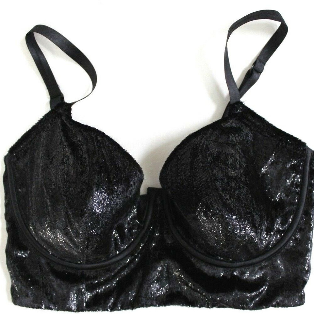 Victoria's Secret Velvet Shimmer Long Line Lightly Lined Balconet Bra